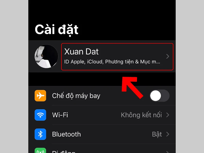 Cách lấy lại iCloud khi mất số điện thoại trên điện thoại bước 1